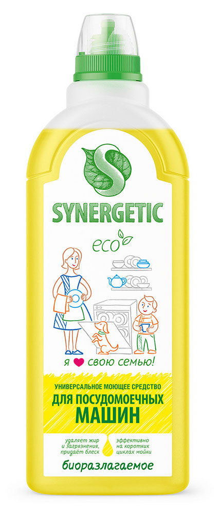 Средство для посудомоечных машин Synergetic универсальное, 1 л