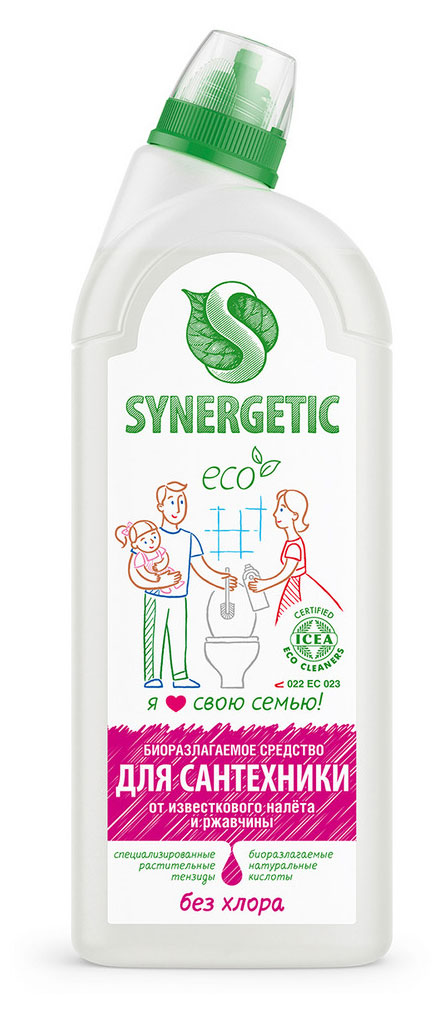 Средство для чистки сантехники Synergetic, 1 л