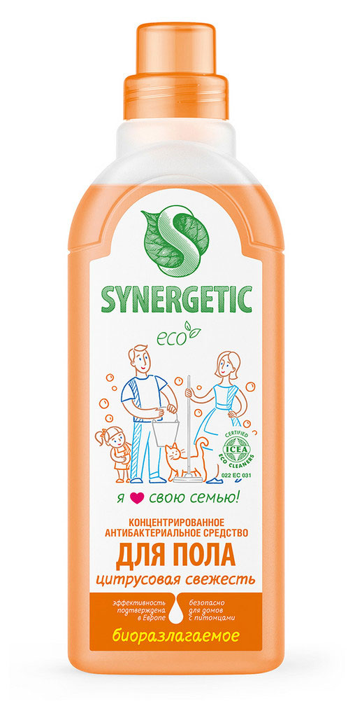 Средство для пола Synergetic «Цитрусовая свежесть», 750 мл