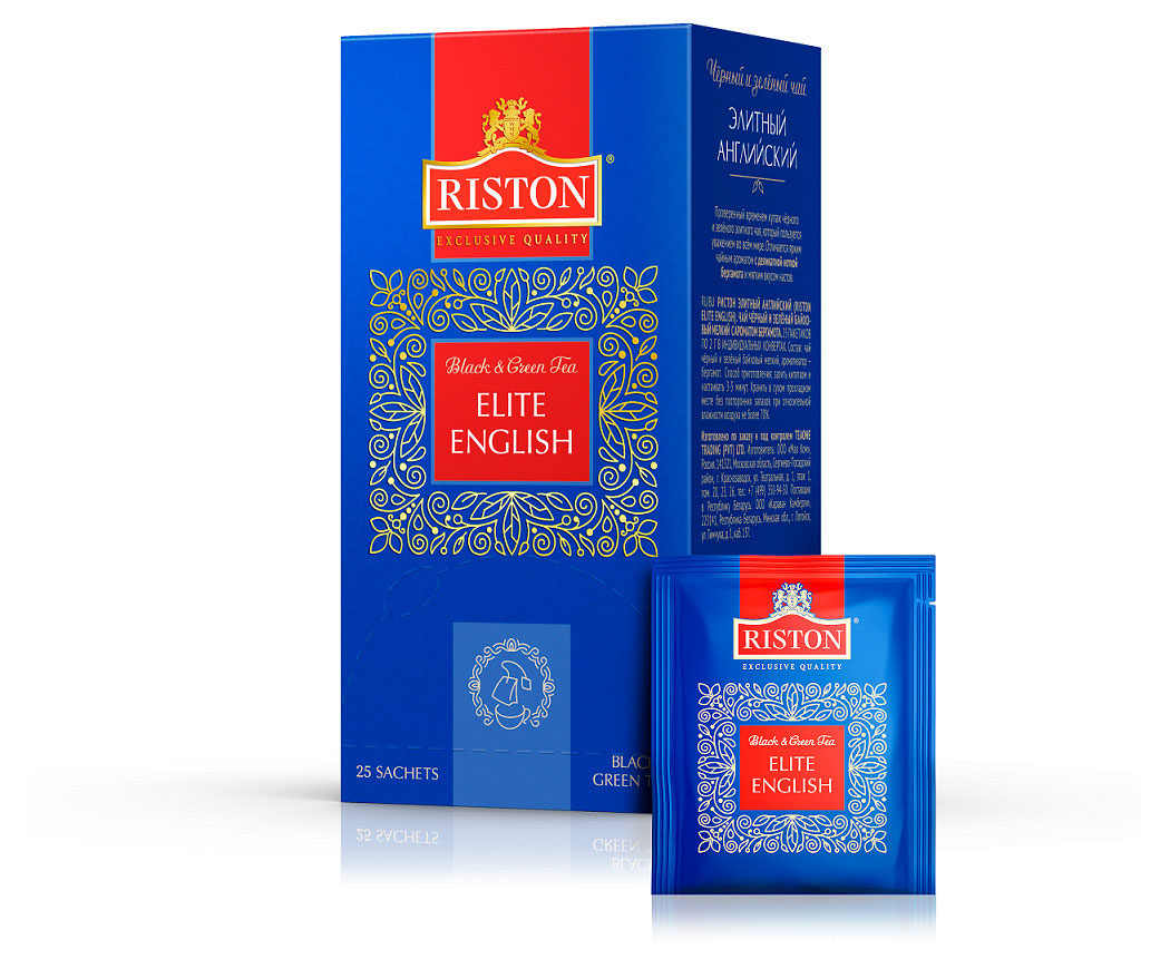 RISTON | Чай черный и зеленый RISTON Elite English, 25x2 г