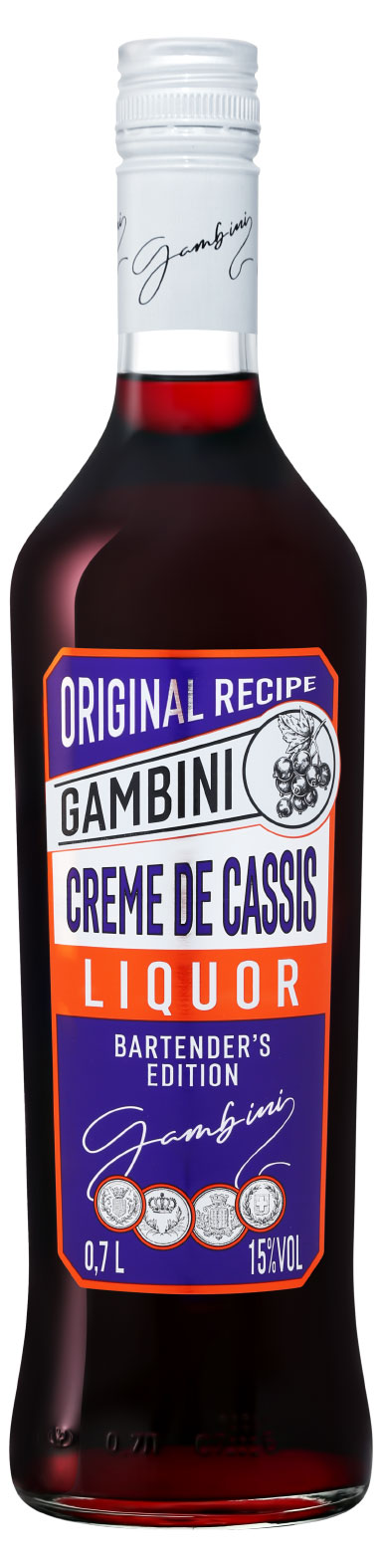 Ликер десертный Gambini crème de cassis Россия, 0,7 л