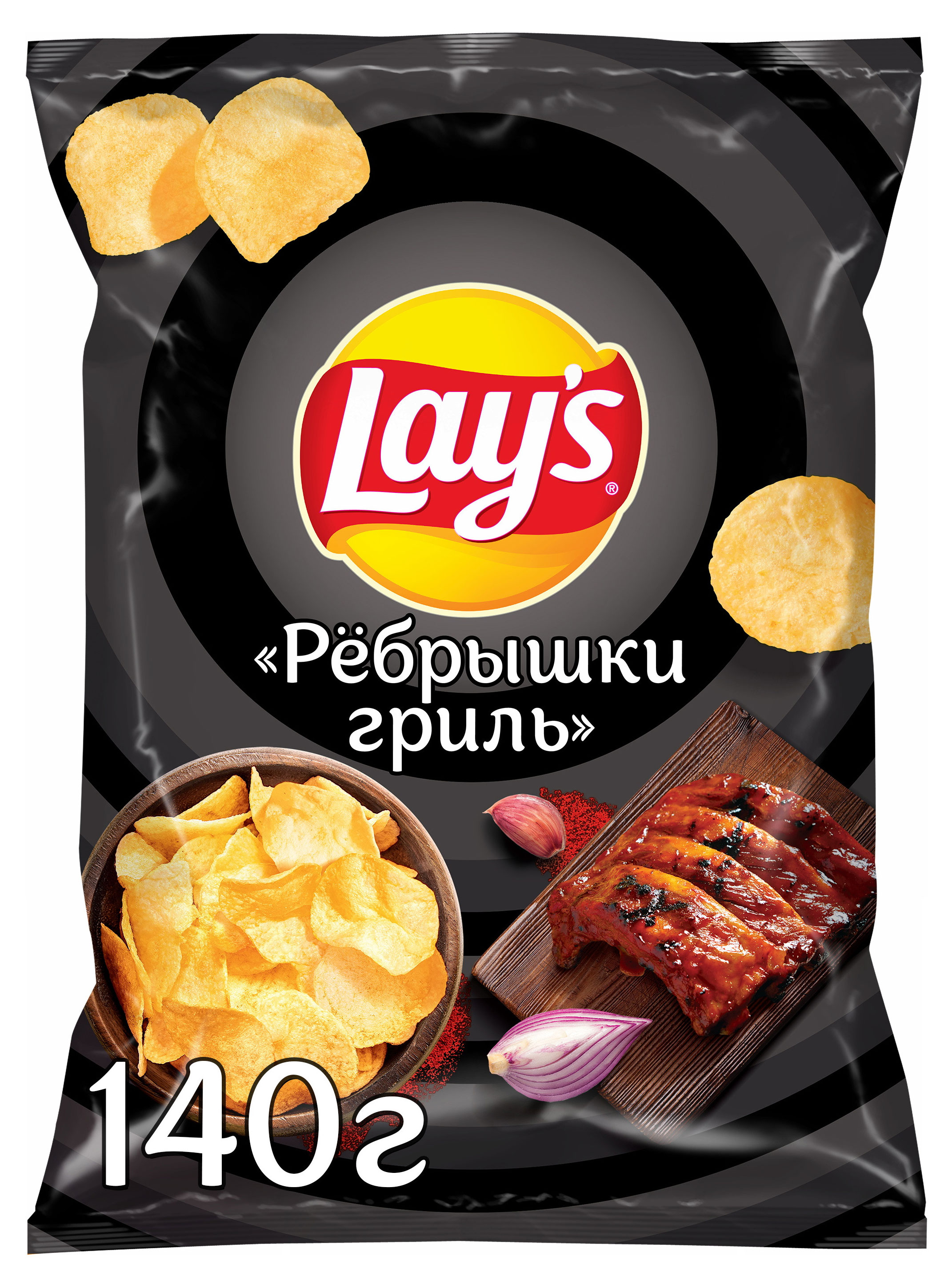 Чипсы картофельные Lay's Ребрышки гриль, 140 г