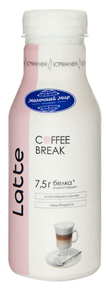 Напиток молочный кофейный Coffee Break Latte 1,3% БЗМЖ, 280 мл