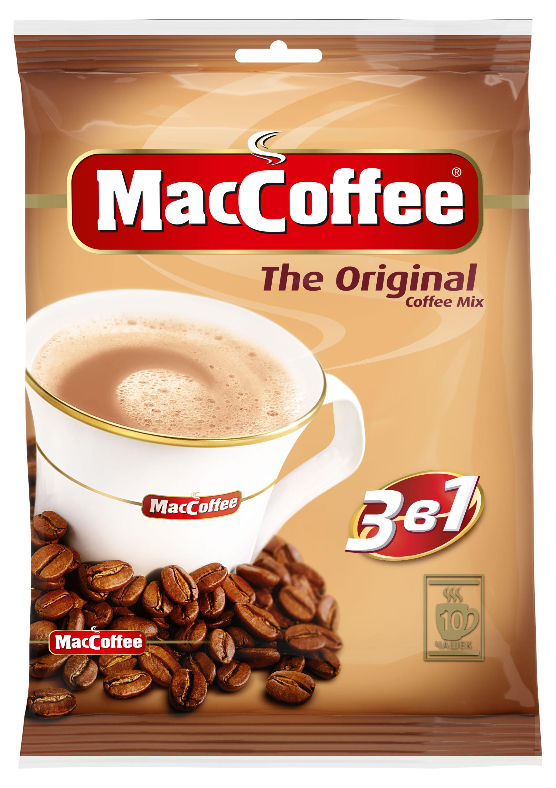 MacCoffee | Кофейный напиток MacCoffee Original 3в1 растворимый, 10 шт х 20 г