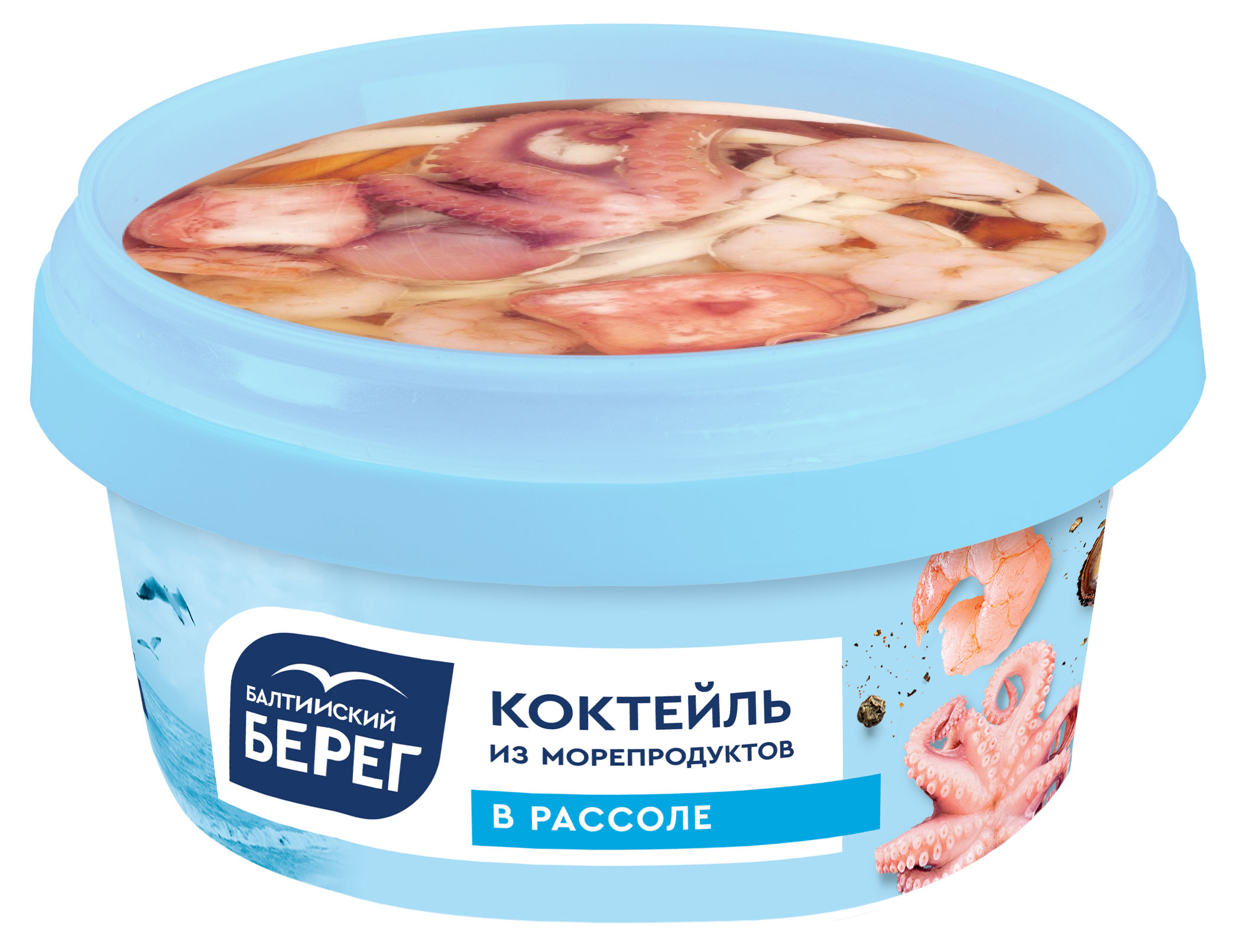 Балтийский Берег | Коктейль из морепродуктов в рассоле «Балтийский Берег», 210 г