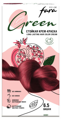 Крем-краска стойкая для волос Fara Eco Line Green 6.5 вишня