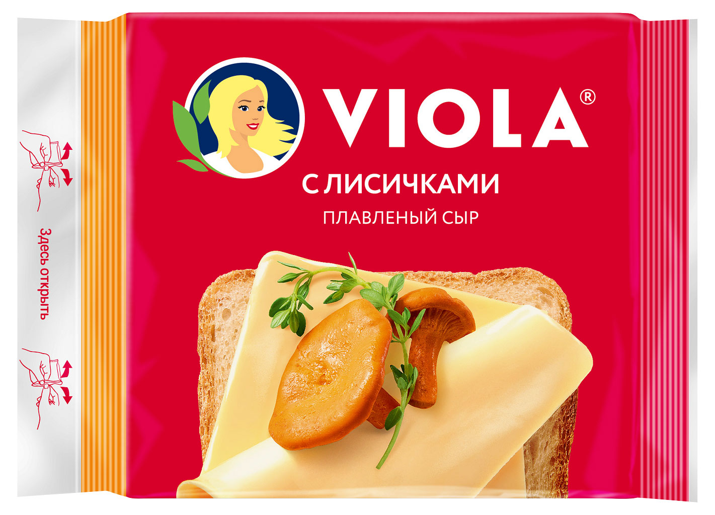 Сыр плавленый с грибами Viola БЗМЖ, 140 г