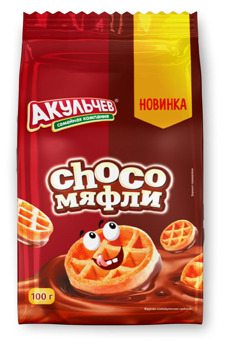 Вафли мягкие «Акульчев» Choco-мяфли в глазури, 120 г