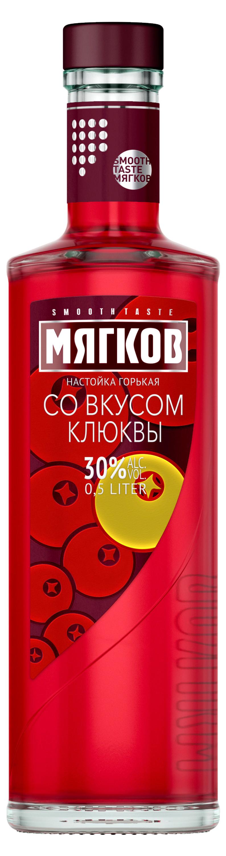 Мягков | Настойка «Мягков» горькая Клюква Россия, 0,5 л