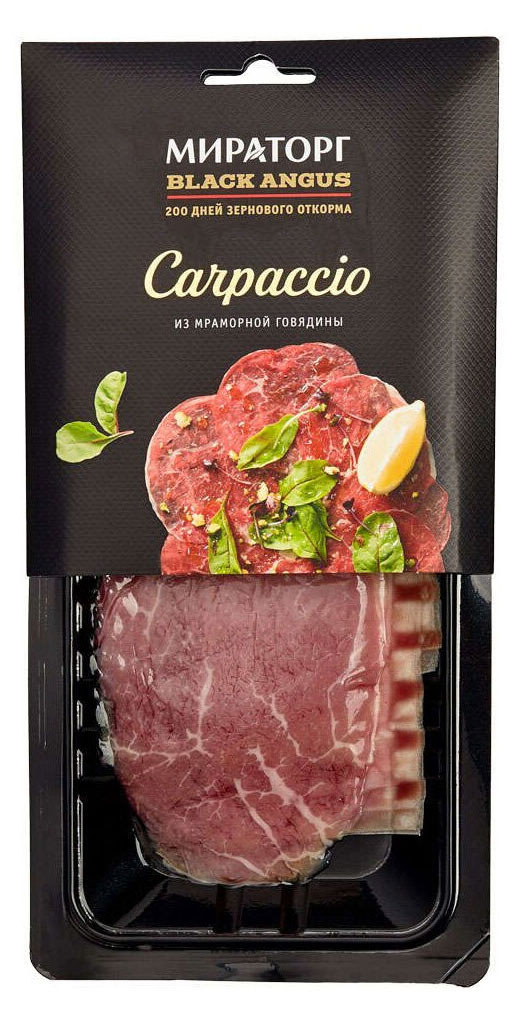 Карпаччо из мраморной говядины «Мираторг» Black Angus Carpaccio охлажденный, 90 г