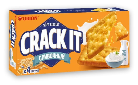 Печенье ORION Crack-IT Creamy Сливочный, 80 г