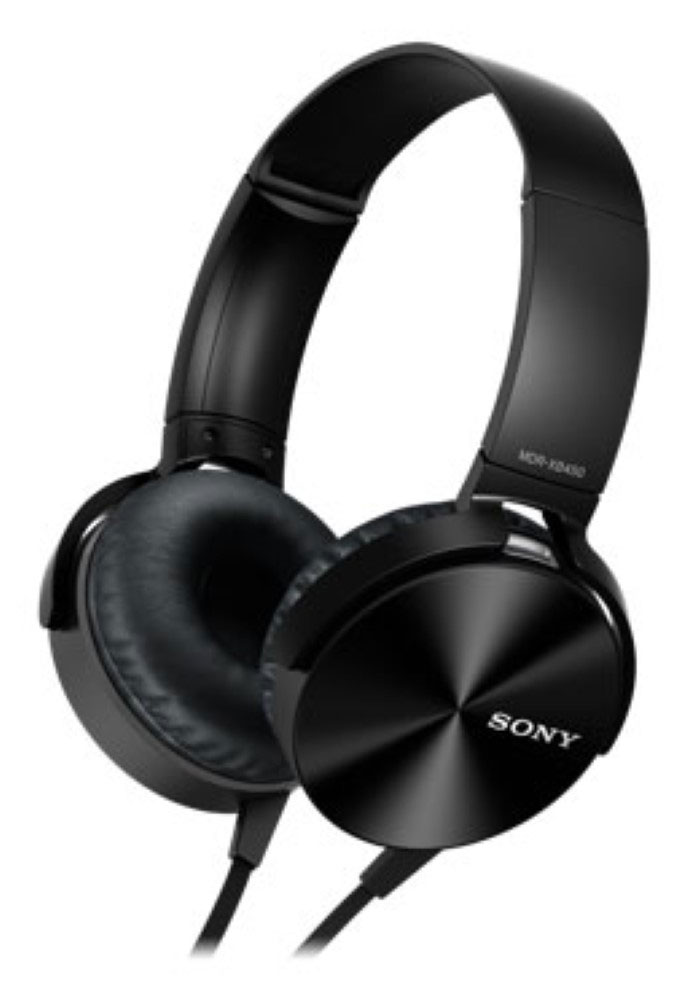 

Гарнитура накладные Sony MDR-XB450 1.2м черный проводные