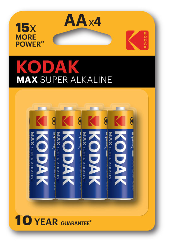 

Батарейки Kodak LR6-4BL MAX SUPER Alkaline AA, 4 шт