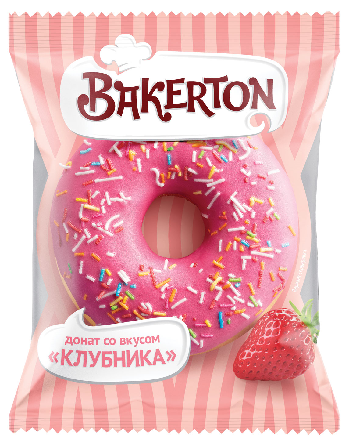 

Пончики Донат глазированный Bakerton со вкусом клубники, 58 г