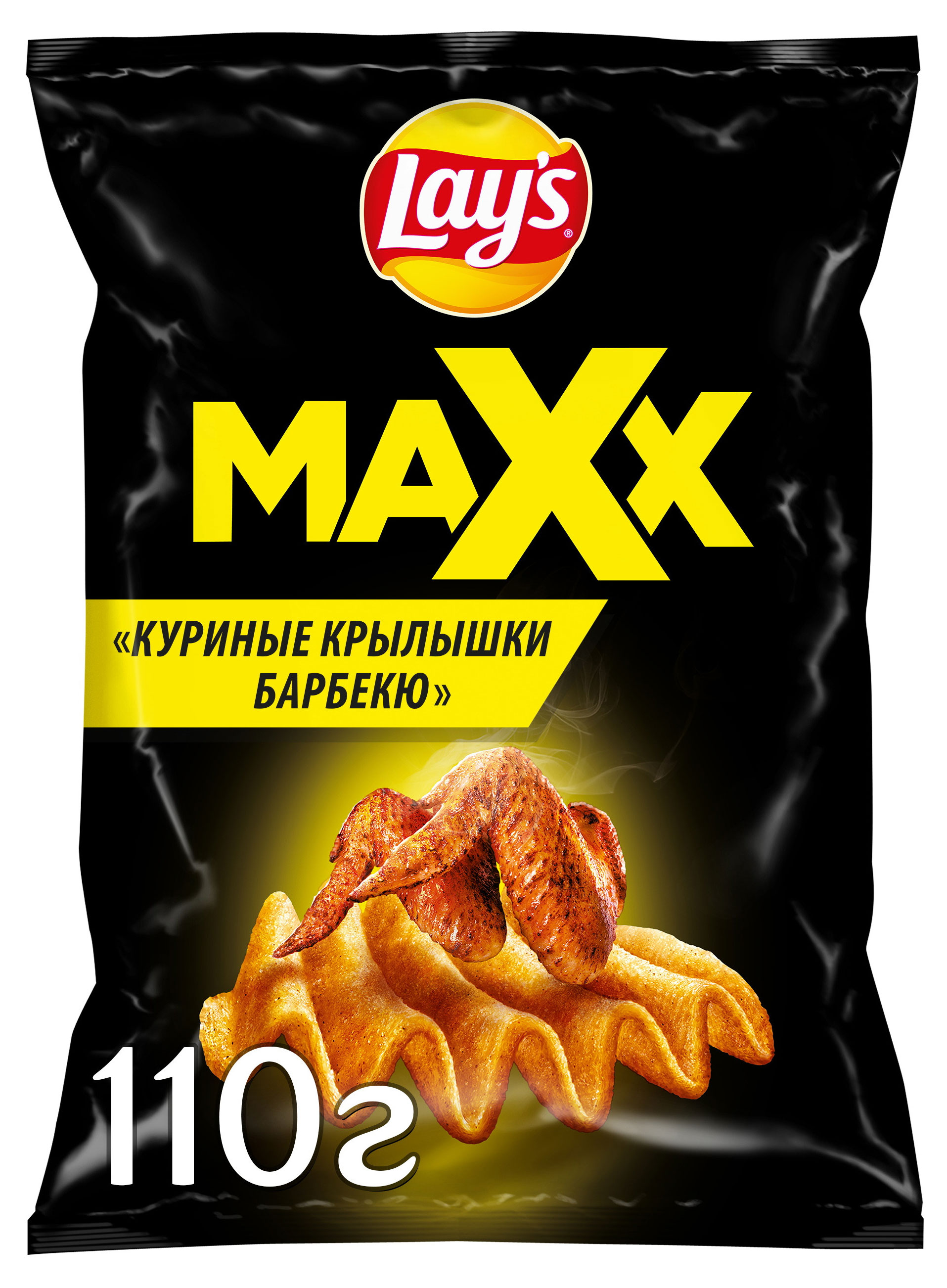 Чипсы картофельные Lay's Max Куриные Крылышки Барбекю, 110 г