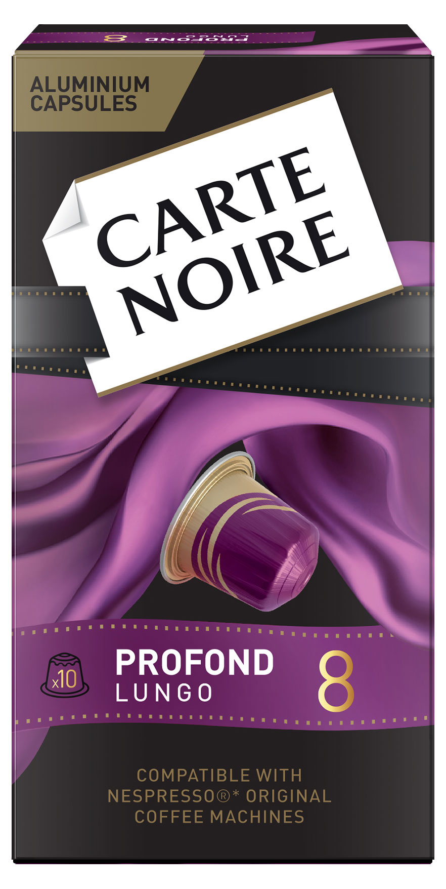 Кофе в капсулах Carte Noire Profond Lungo № 8 для системы Nespresso 10 шт, 52 г