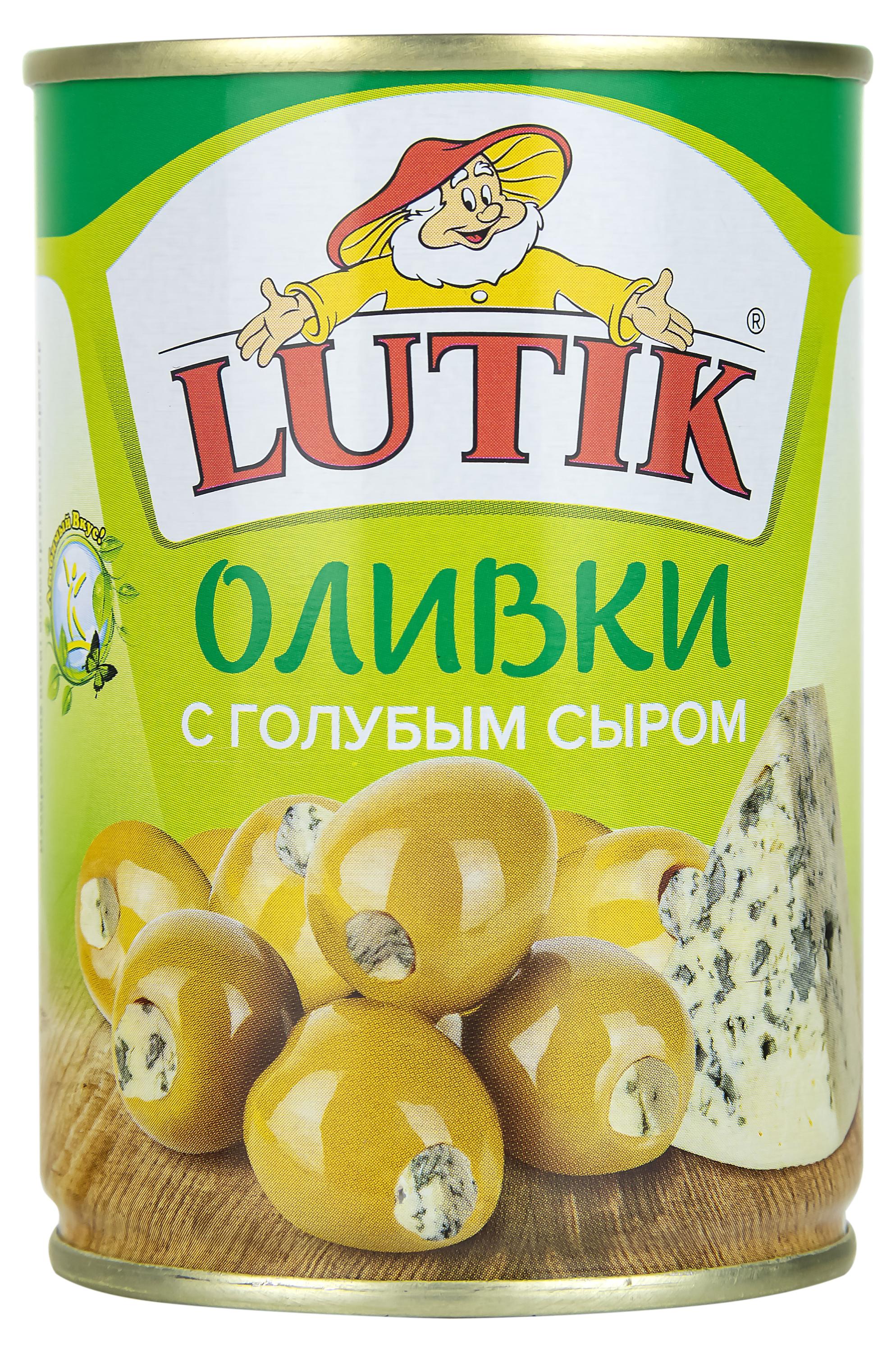 Оливки LUTIK с голубым сыром, 280 г