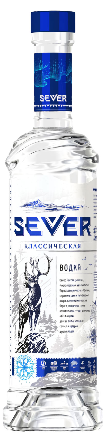 Водка SEVER классическая Россия, 0,5 л