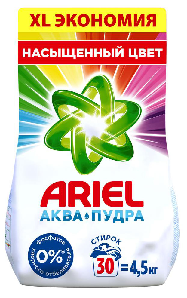 

Стиральный порошок Ariel Автомат Color, 4.5 кг (30 стирок)