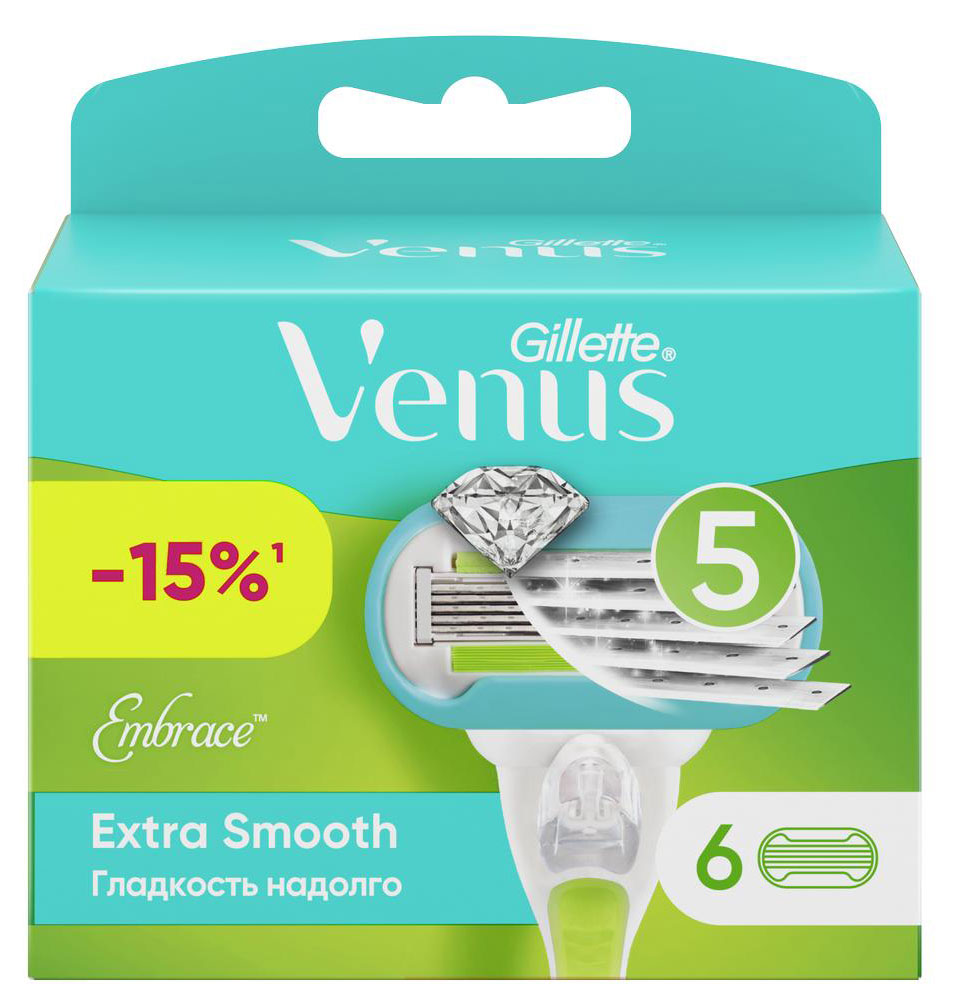 Venus | Сменные кассеты для бритья Venus Extra Smooth, 6 шт