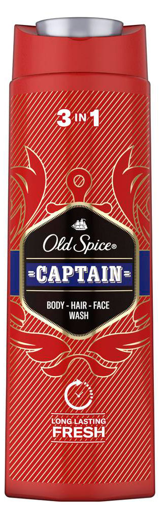 Гель-шампунь для душа Old Spice Captain 2в1, 400 мл