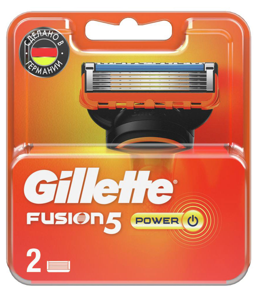 Сменные кассеты для бритья Gillette Fusion Power, 2 шт