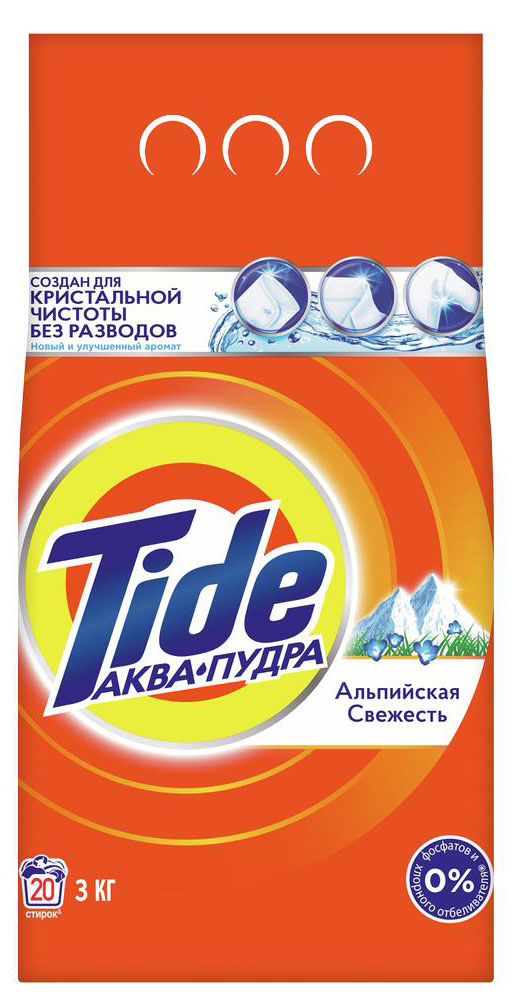 Стиральный порошок Tide Автомат Альпийская свежесть, 3 кг (20 стирок)