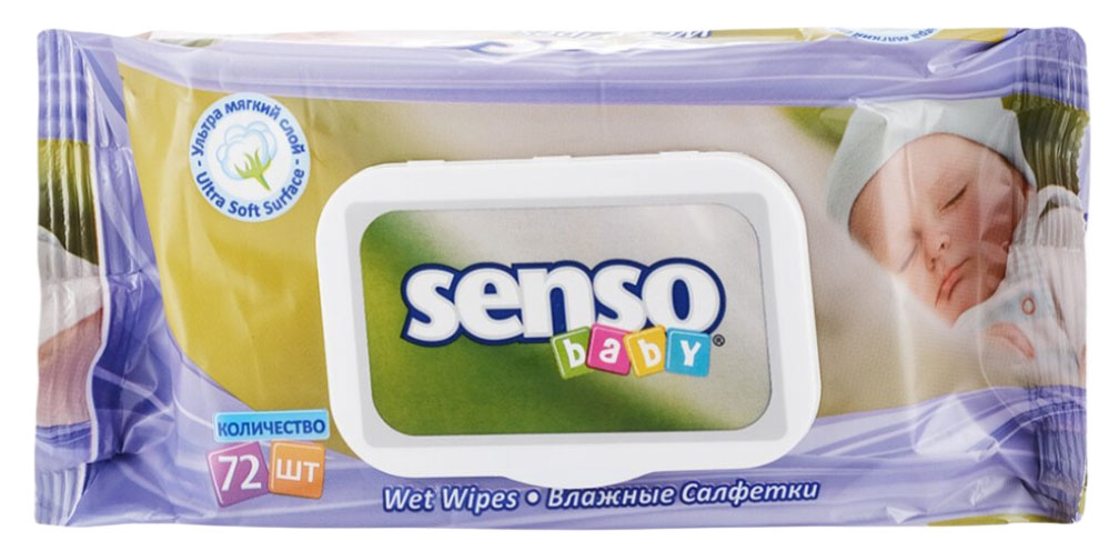 Влажные салфетки детские Senso Baby simple, 72 шт