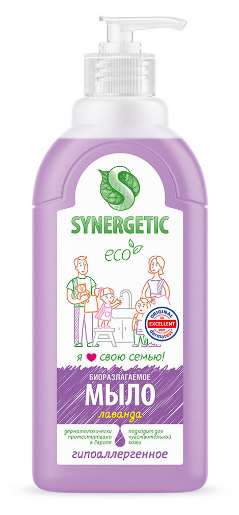 Мыло жидкое Synergetic Лаванда, 500 мл