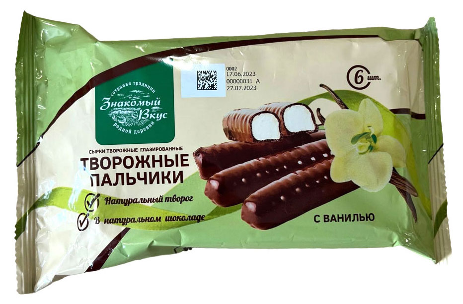 Палочки творожные «Знакомый вкус» с ванилью 15% БЗМЖ, 150 г