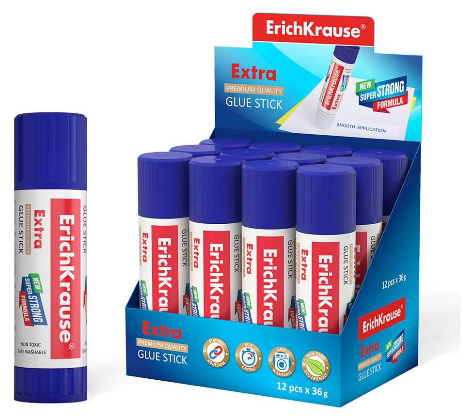 Клей карандаш ErichKrause Extra, 36 г