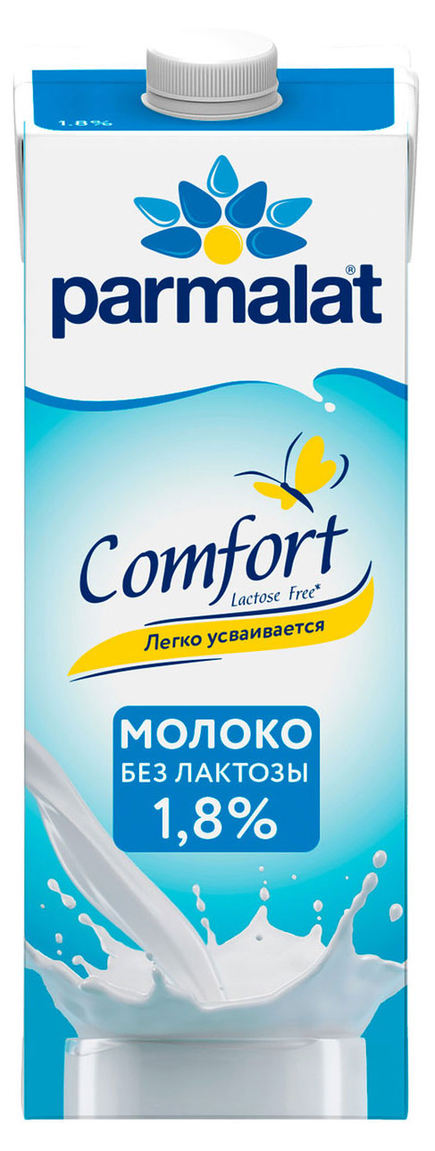 Молоко Parmalat Comfort ультрапастеризованное безлактозное 1,8% БЗМЖ, 1 л