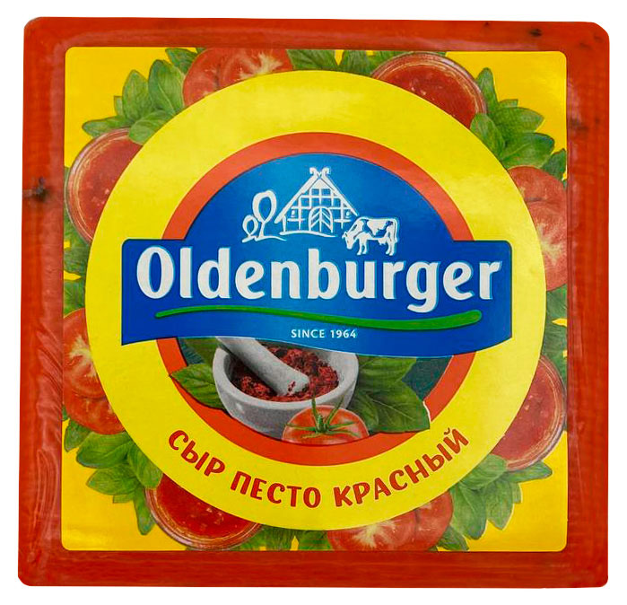 Сыр полутвердый Oldenburger Песто красный 50% БЗМЖ, вес