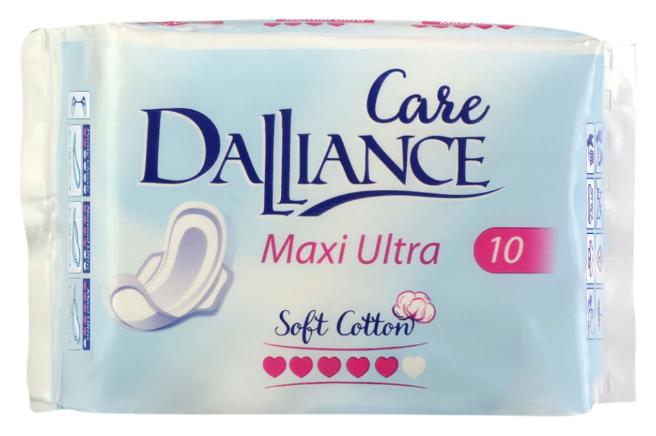 

Прокладки гигиенические женские Dalliance Care Maxi 5 капель, 10 шт