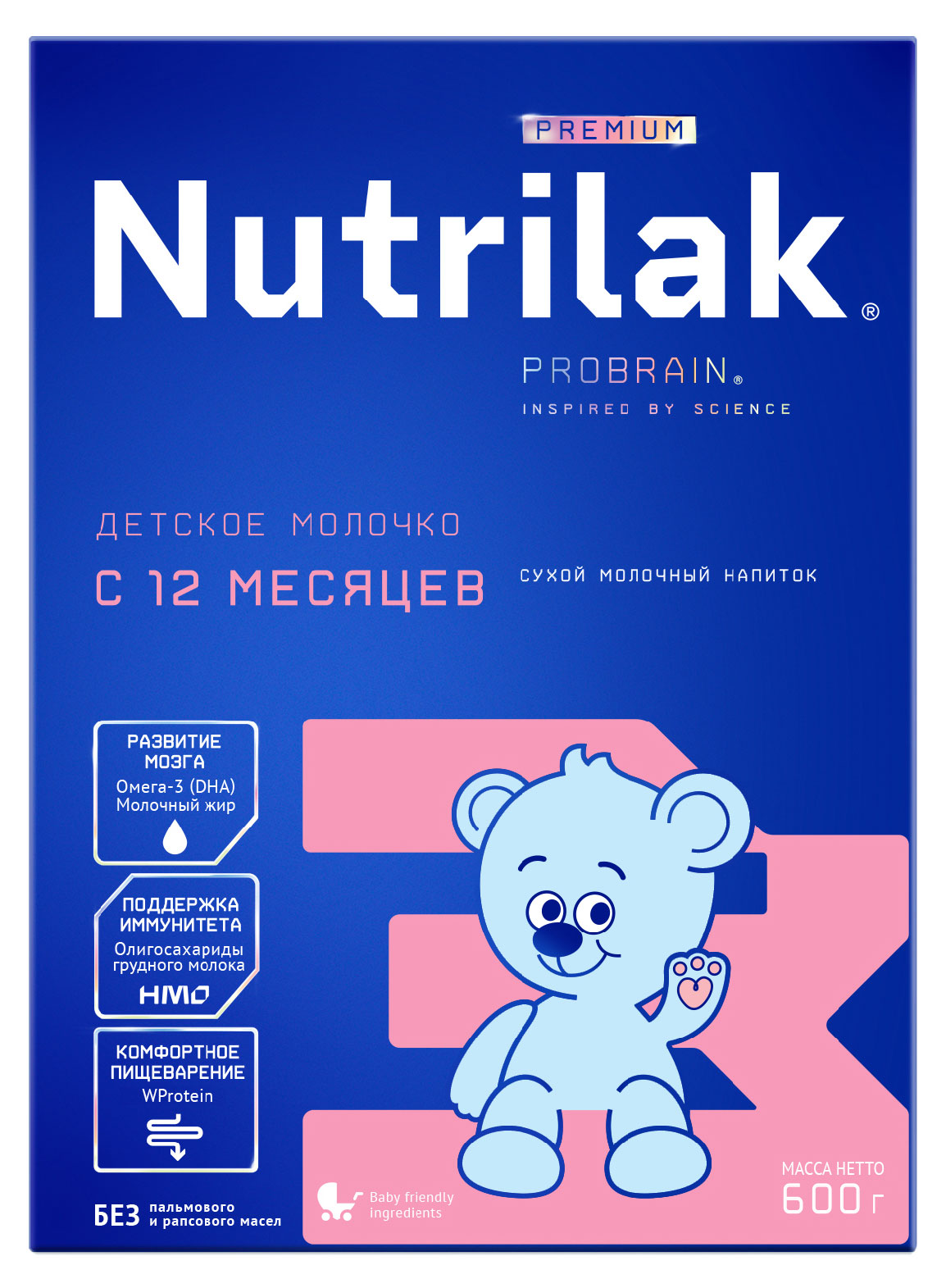 Nutrilak | Напиток сухой молочный Nutrilak Premium 3 Детское молочко с 12 мес., 600 г