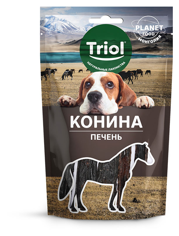 Лакомство для собак Triol Конина печень, 50 г