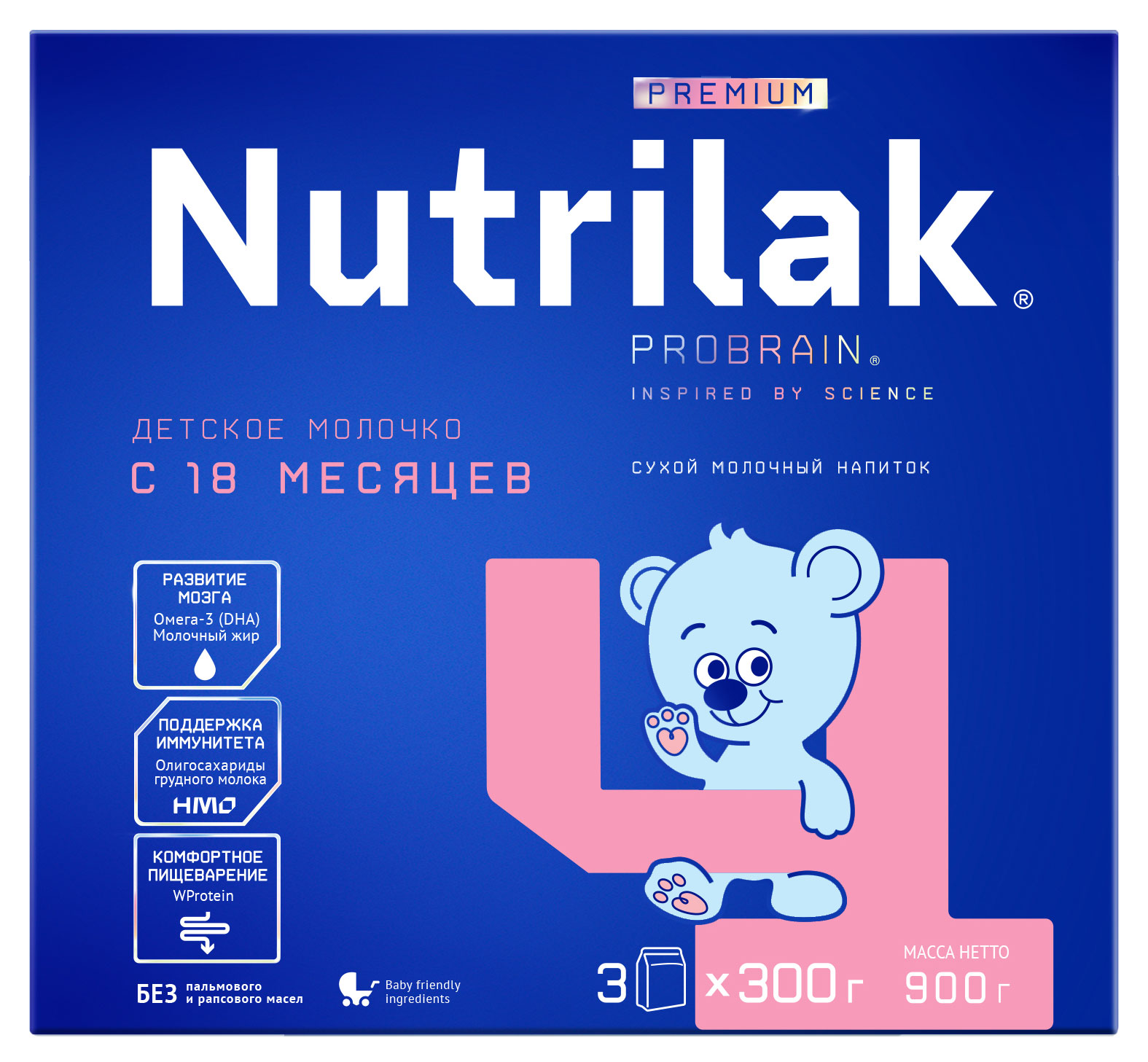 

Смесь молочная Nutrilak Premium 4 с 18 месяцев, 900 г