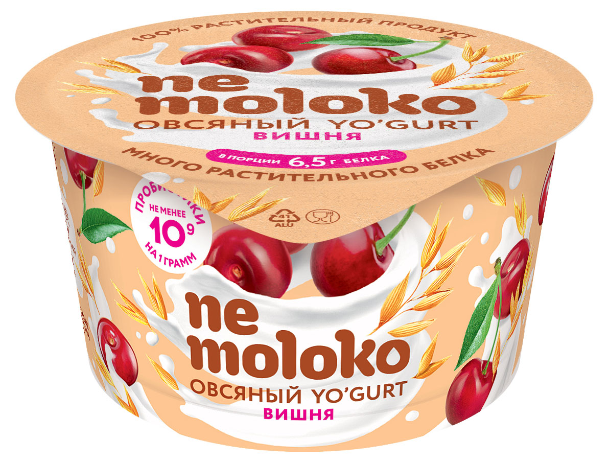 Продукт овсяный Nemoloko с вишней 5%, 130 г