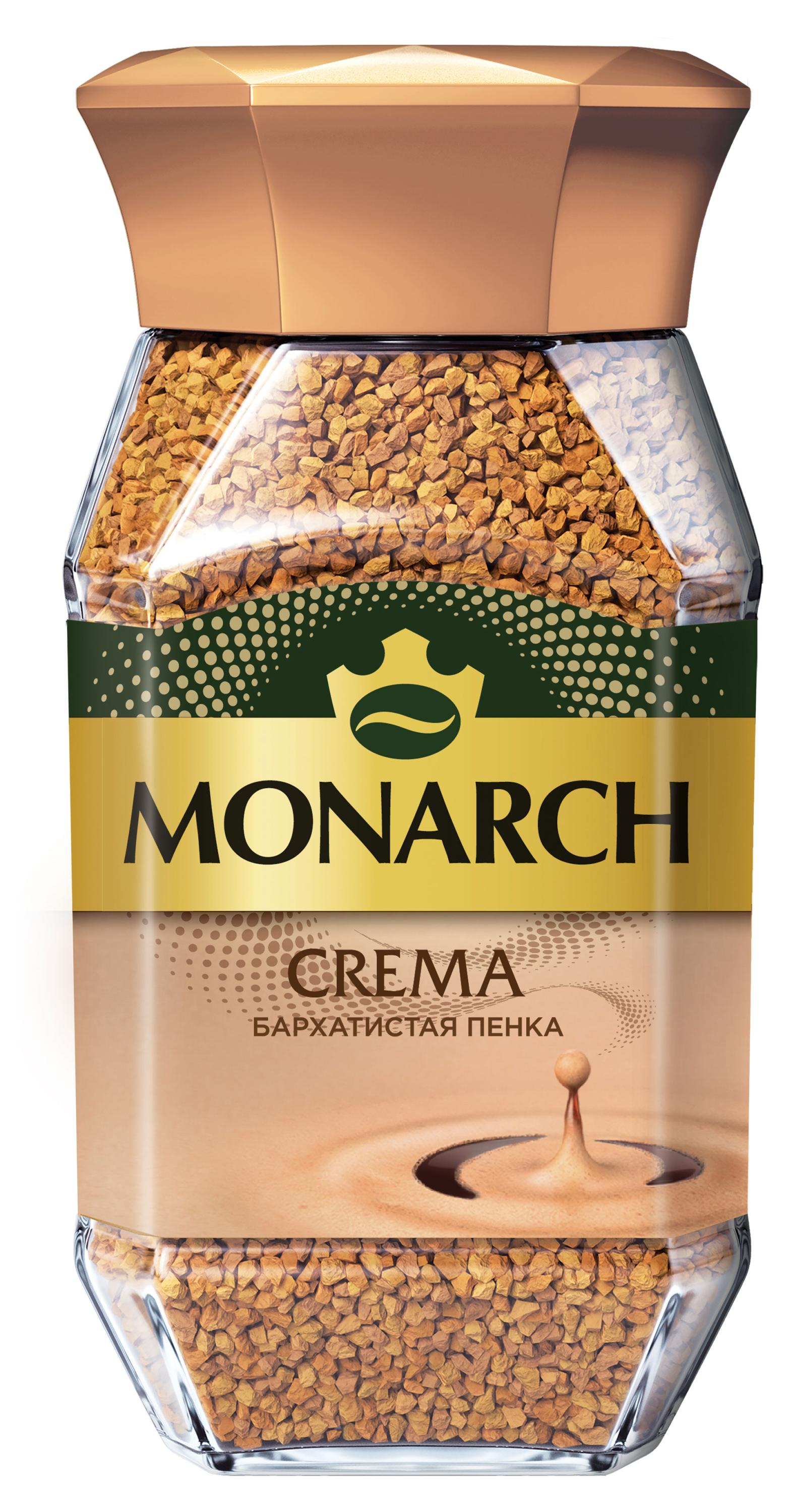 Купить Кофе растворимый MONARCH Crema с бархатистой пенкой, 95 г (891811) в  интернет-магазине АШАН в Москве и России