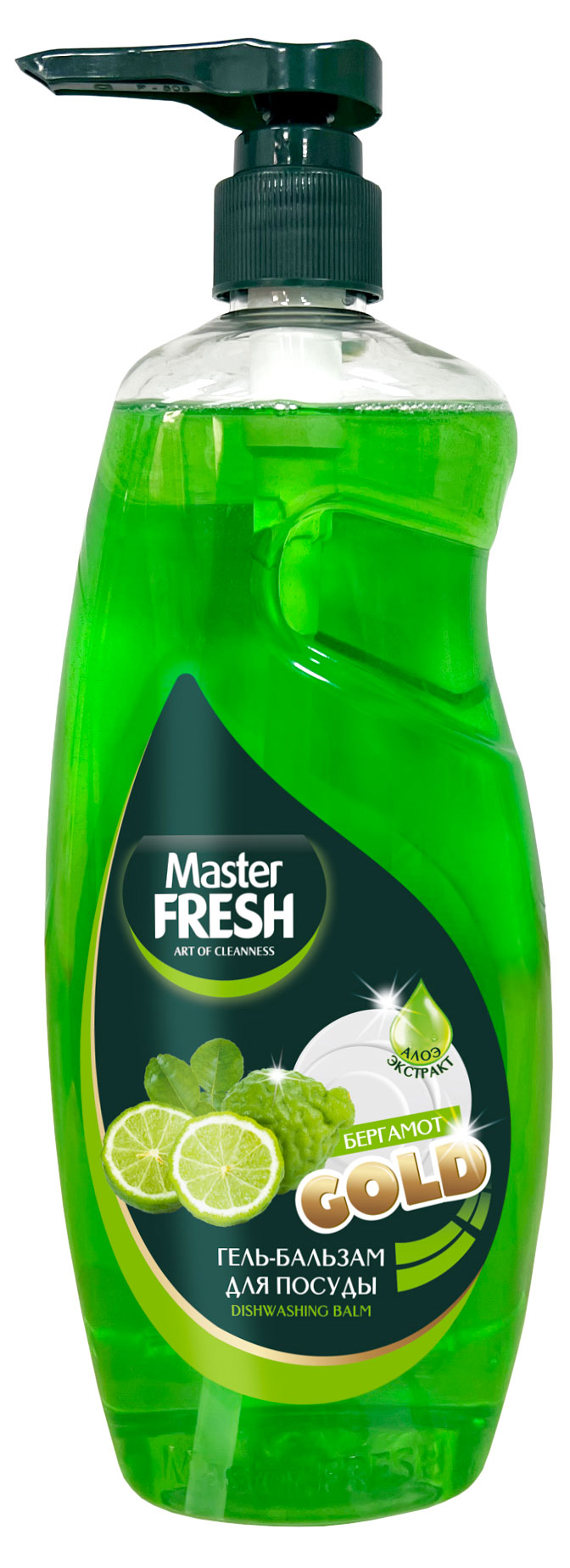 Гель-бальзам для мытья посуды Master Fresh Бергамот формула Gold, 1000 мл