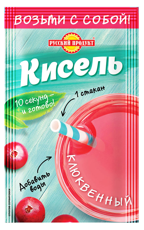 Кисель «Русский Продукт» Здоровый образ жизни клюквенный, 25 г