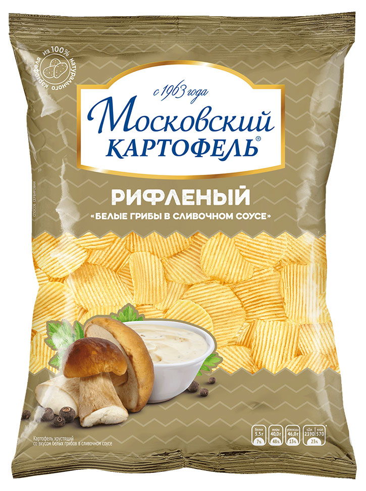 Чипсы «Московский Картофель» белые грибы, 130 г