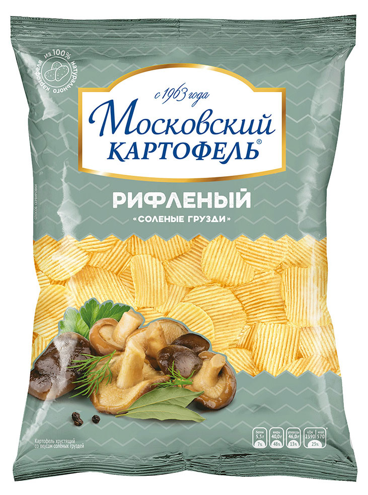 Чипсы «Московский Картофель» соленые грузди, 130 г