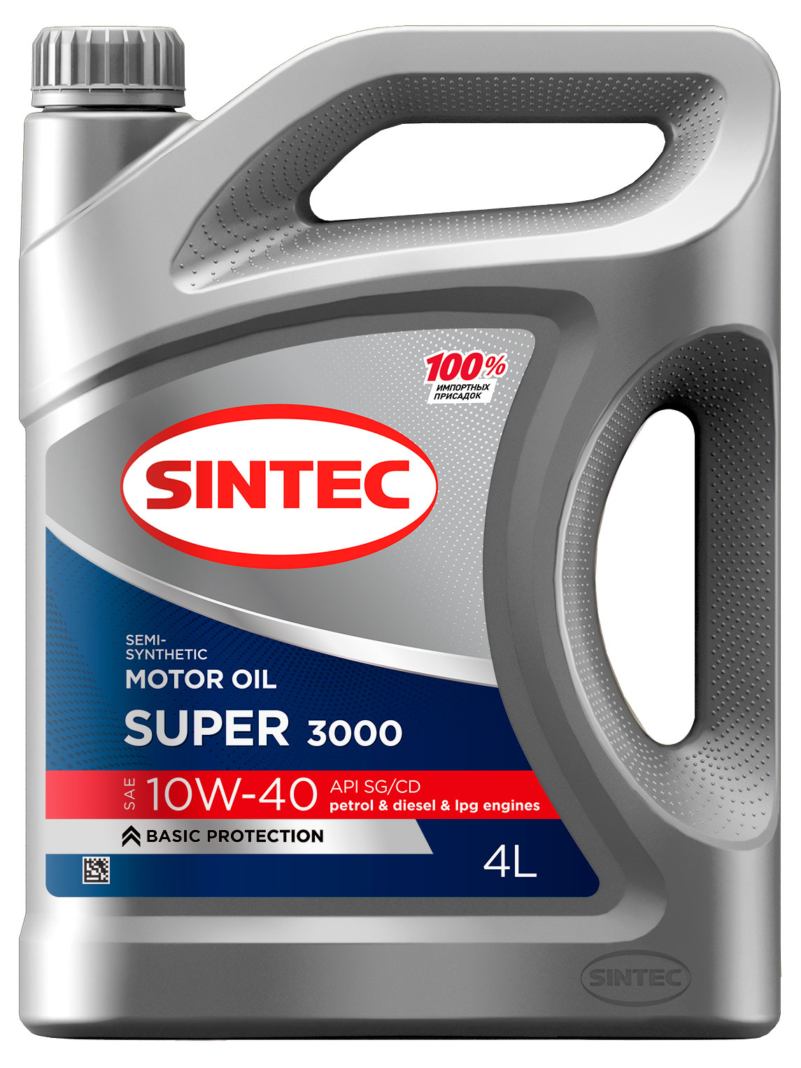 Масло Sintec Super 3000 Api SG/CD 10W-40, 4 л