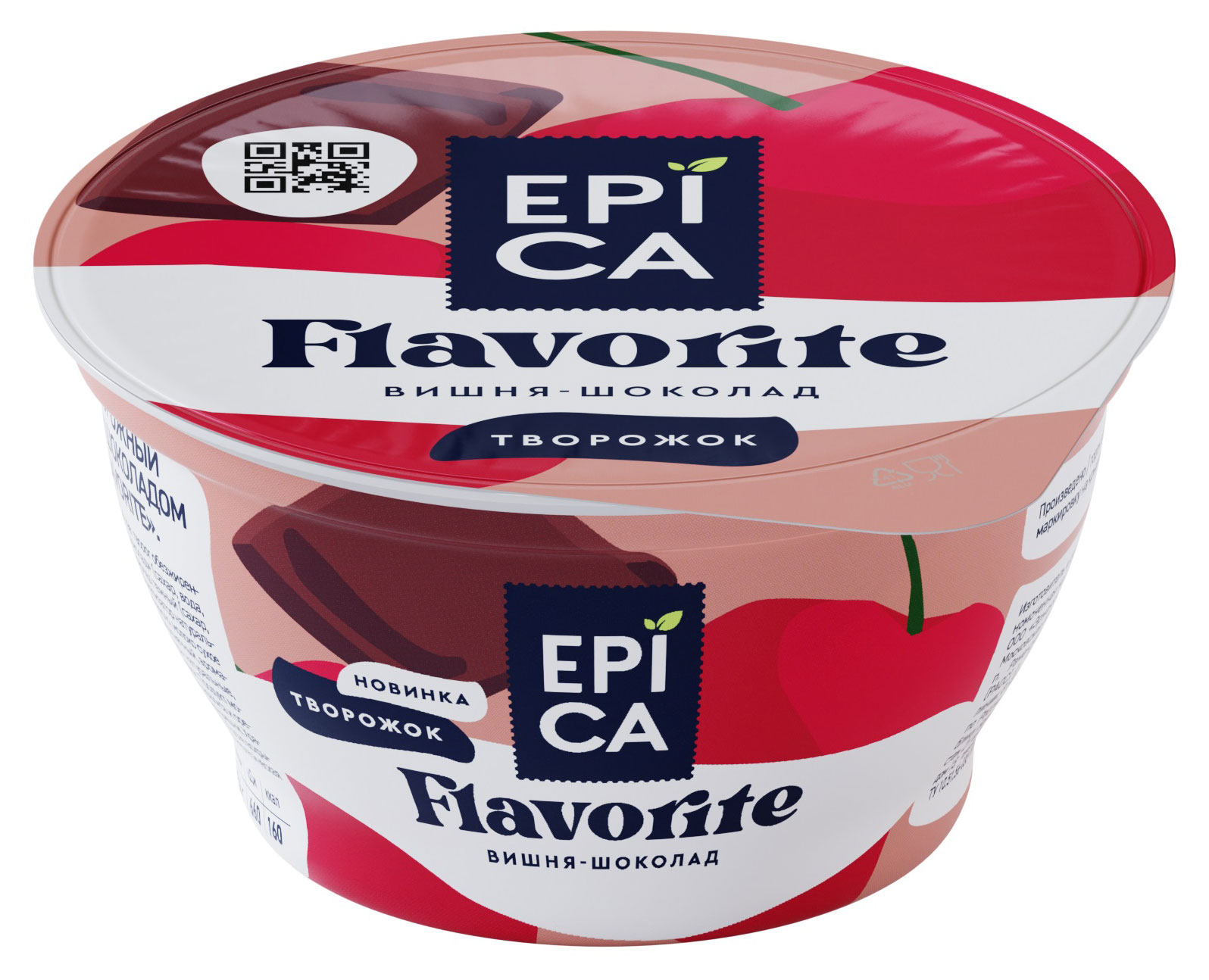 Десерт творожный EPICA Flavorite вишня-шоколад 8,1%, 130 г