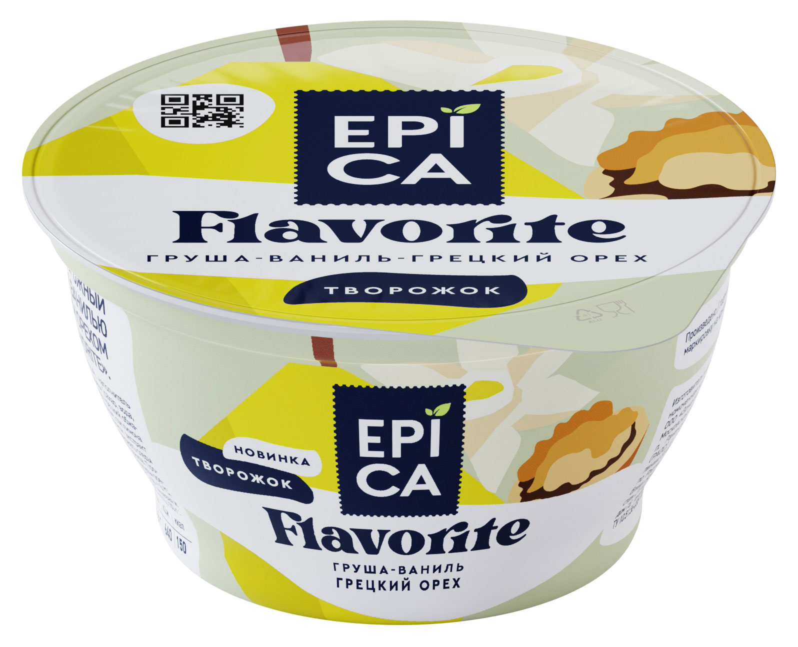 Десерт творожный EPICA Flavorite груша-ваниль-грецкий орех 8%, 130 г