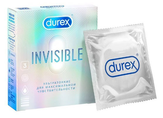 Презервативы Durex Invisible ультратонкие, 3 шт