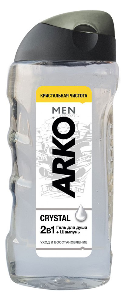 Гель для душа Arko Men Crystal 2 в 1, 260 мл