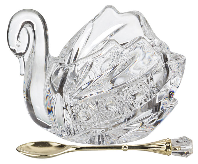 Икорница Lefard Muza Crystal Лебедь, 11х7 см