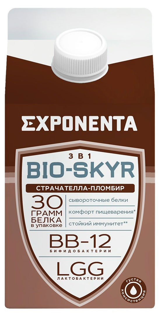 

Напиток кисломолочный Exponenta Bio-Skyr 3 в 1 страчателла-пломбир, 500 г